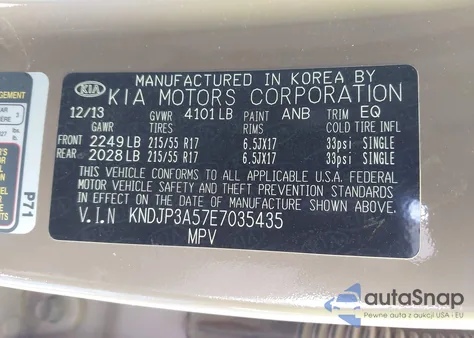 2014 Kia Soul + из США, поврежденный, VIN KNDJP3A57E7035435